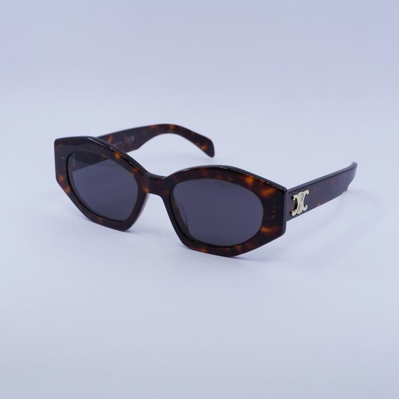 🕶️ New Celine CL40238U 52A Sunglasses - Dark Havana Frame, Smoke Lenses